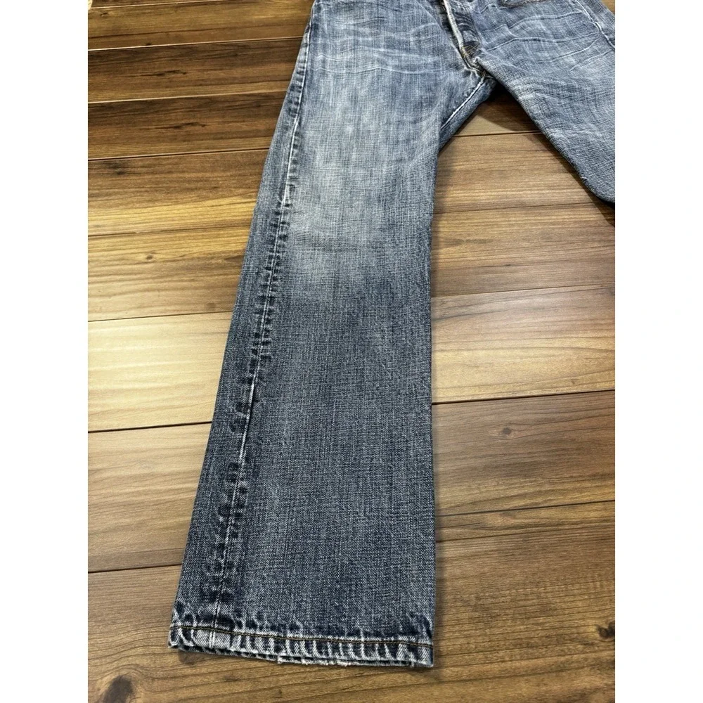 Vtg Y2K Levi 501 Jeans Mens 33x32 Blue Medium Wash Denim Button Fly Straight Leg